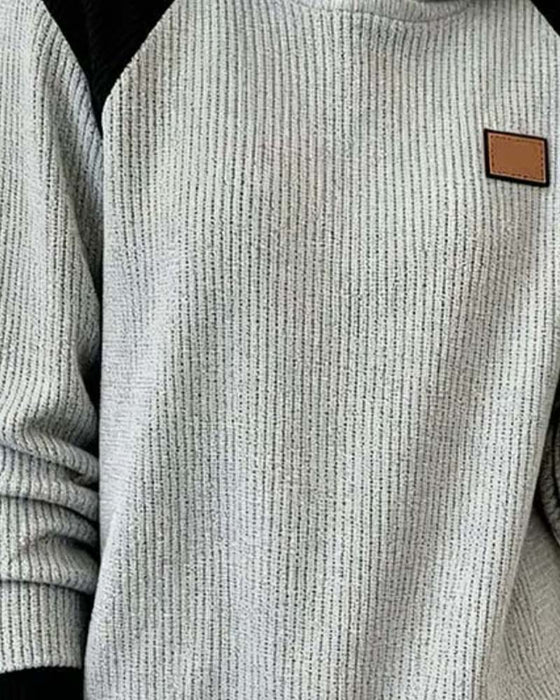 Hættetrøje Farveblok Casual Dame
