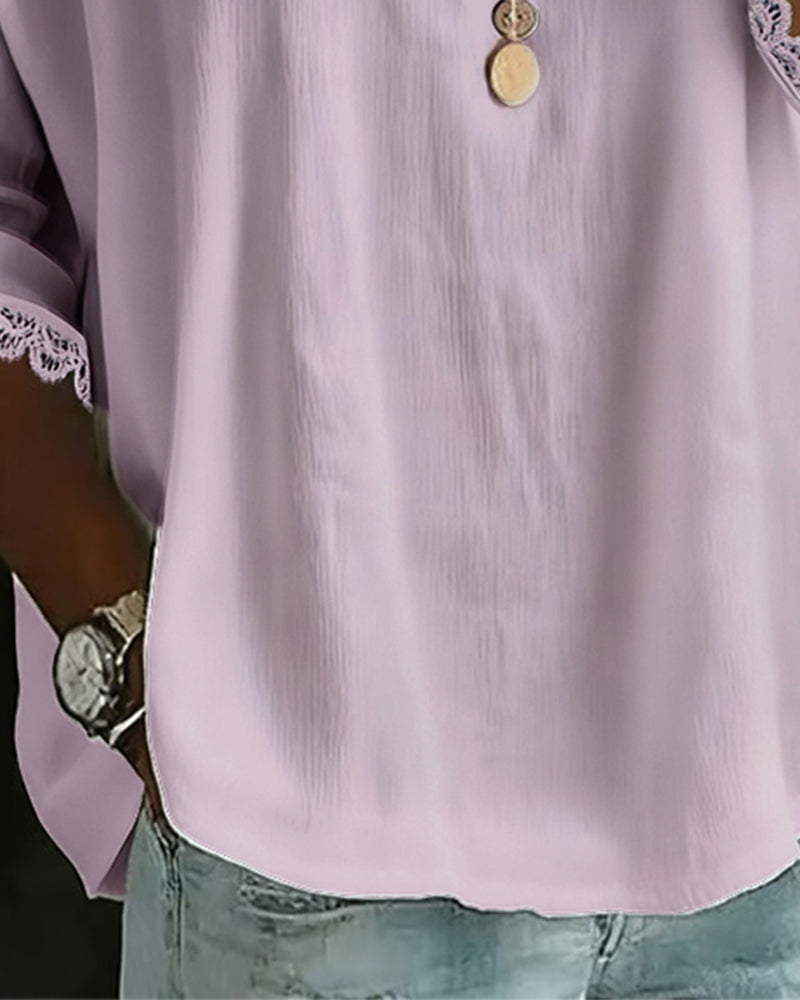 Bluse Blonder Indsat Peter Pan Krave