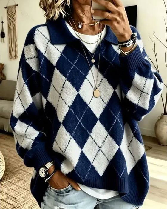 Sweater Diamant Slag Løs