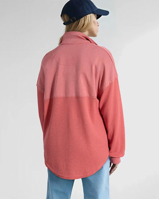 Sweatshirt Halv Lynlås Vaffel Patchwork
