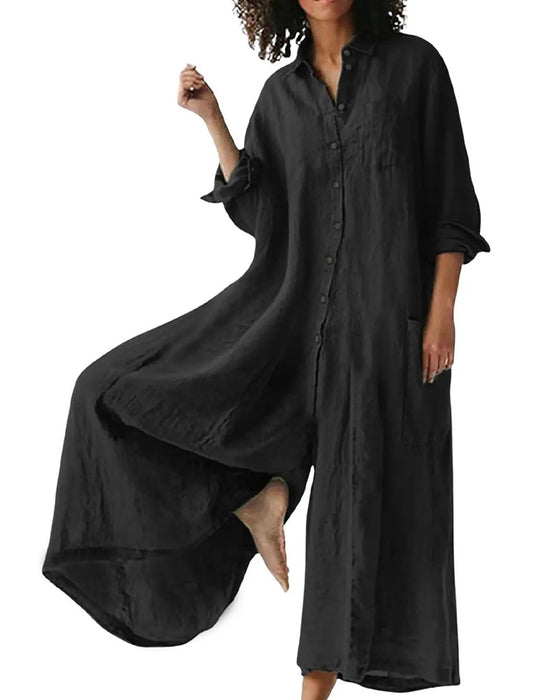 Jumpsuit Slag Løs Draperet Afslappet