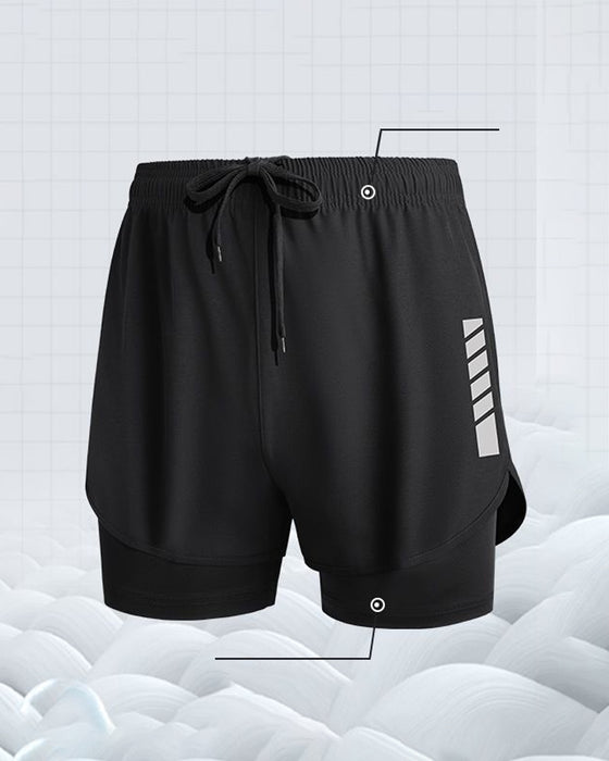 Herre Shorts Bokserstil Dobbelt Lag Beskedenhed
