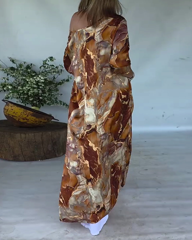 Bluse Moderigtig Slids Printet