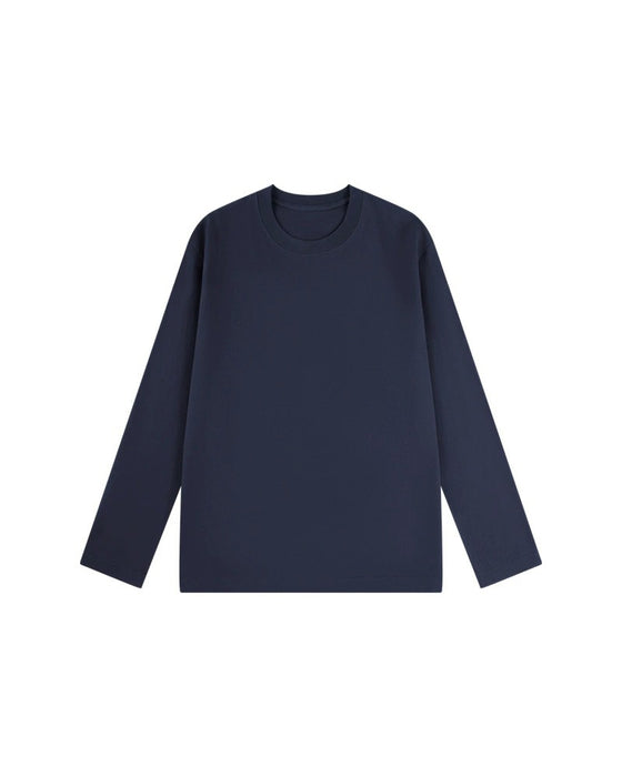 T-Shirt Herre Rund Hals Langærmet Slids