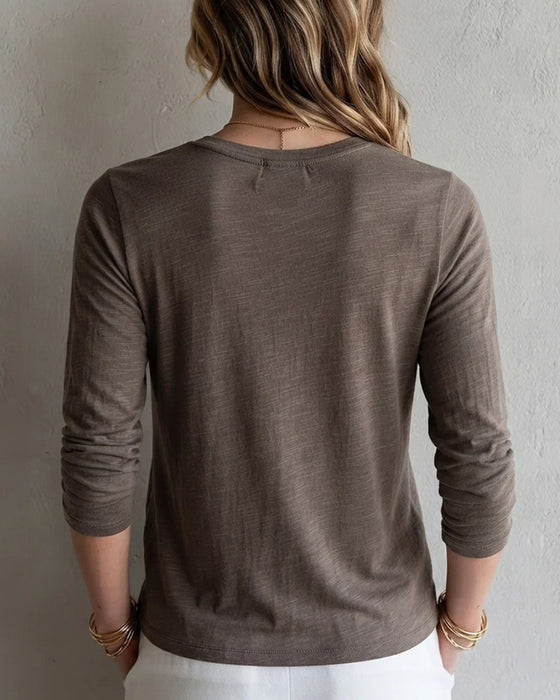 T-Shirt Kant Bind Lang Ærme