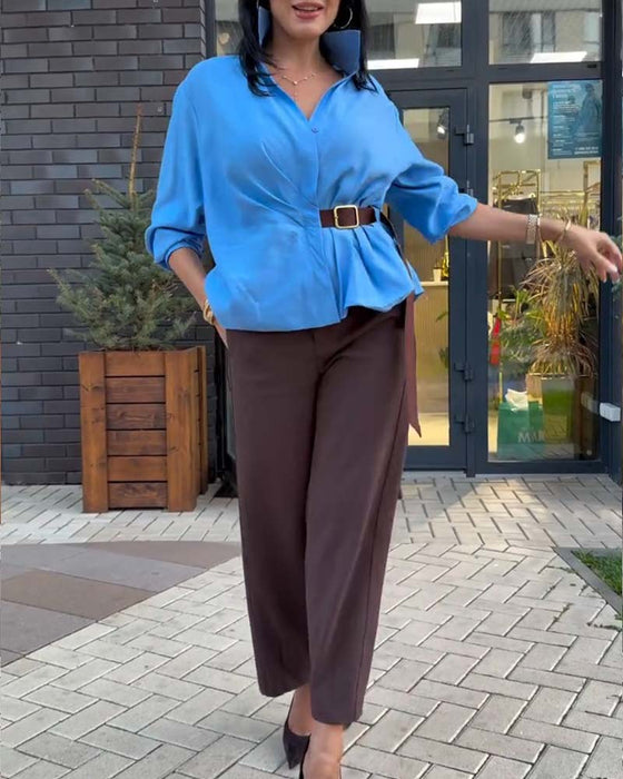 Skjorte Revers Chic Stilfuld
