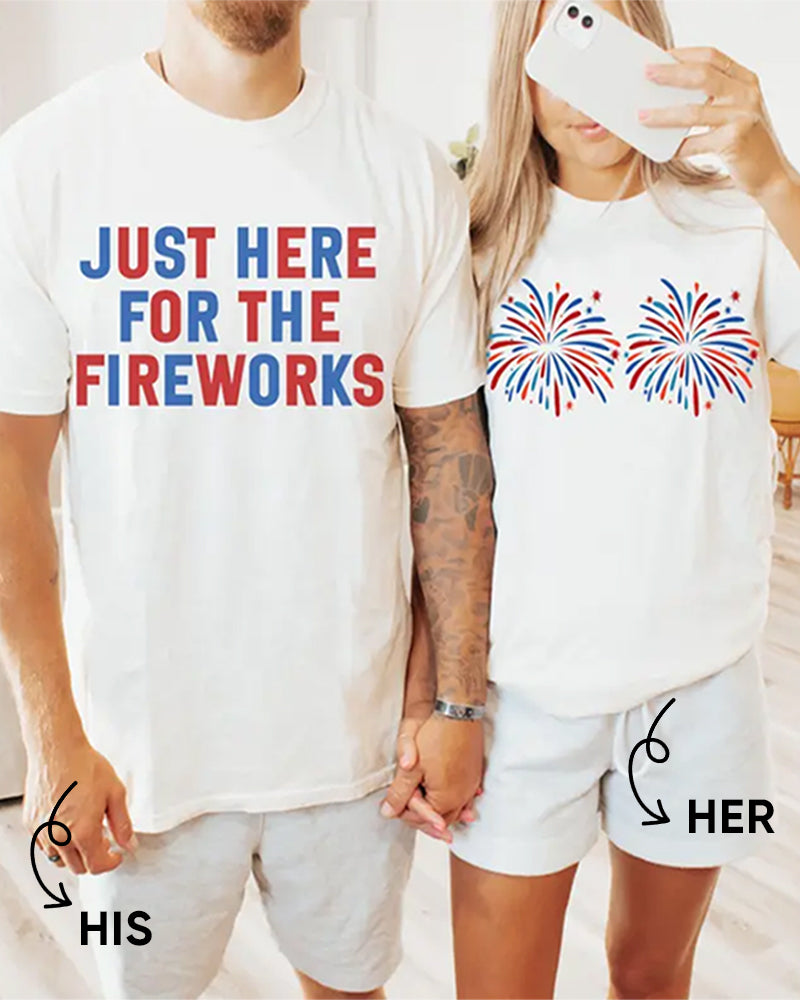Trykt Casual T-Shirt Med Rund Hals
