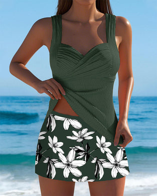 Badedragt Tanktop Stribet Tryk Boxer