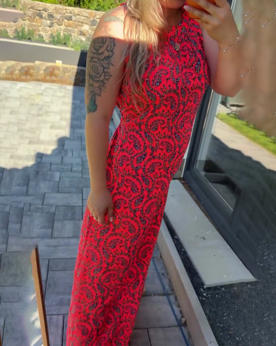 Kjole Halter Ærmeløs Figursyet