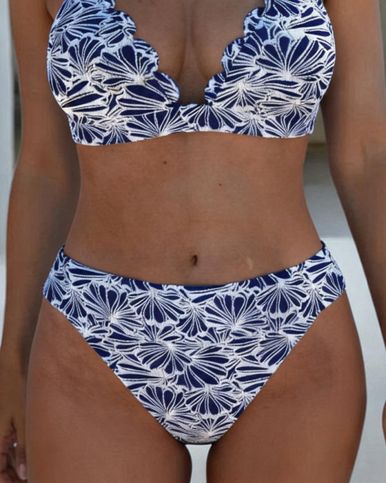 Bikini Scallopet Kant Tryk