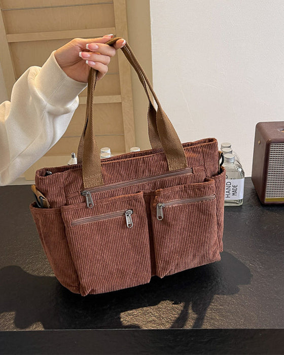 Ensfarvet mulepose i jernbanefløjl