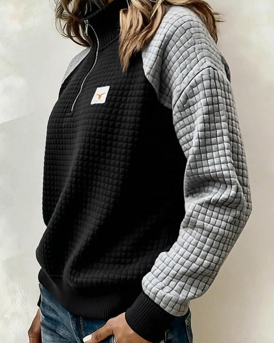 Sweatshirt Stålsætte Vaffel Farveblok
