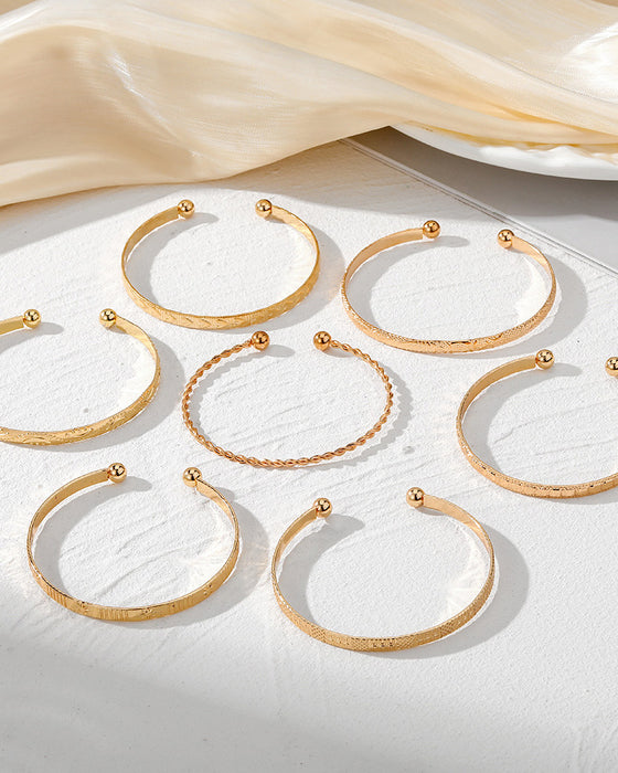 Guld armbåndssæt i 7 dele