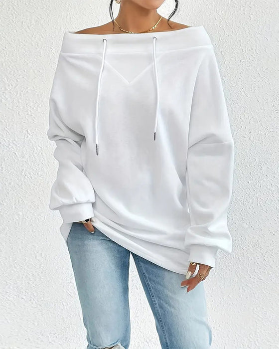Sweatshirt Mode Ensfarvet