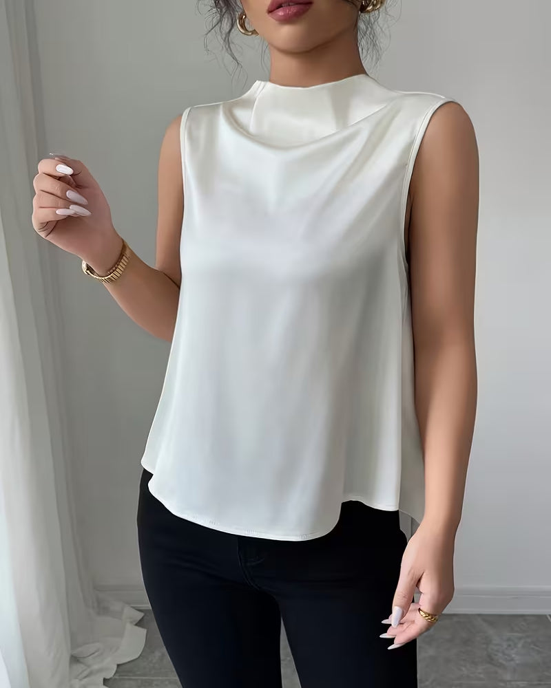 Tank Top Asymmetrisk V-Rygside Design