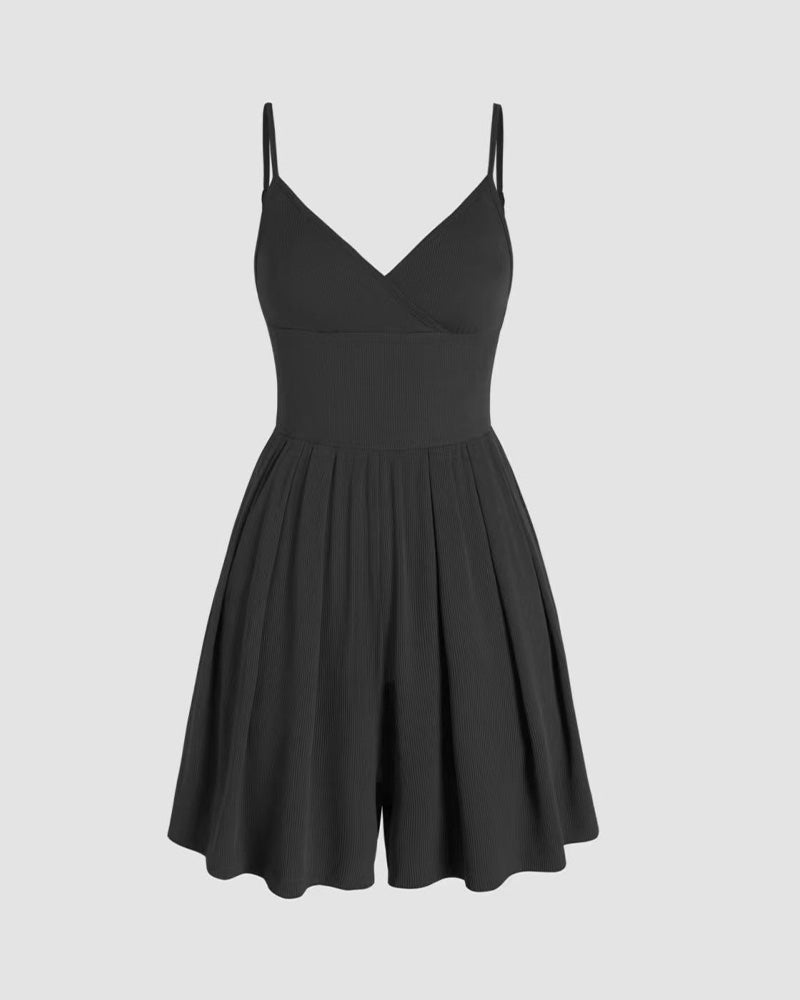 Ensfarvet Afslappet Jumpsuit
