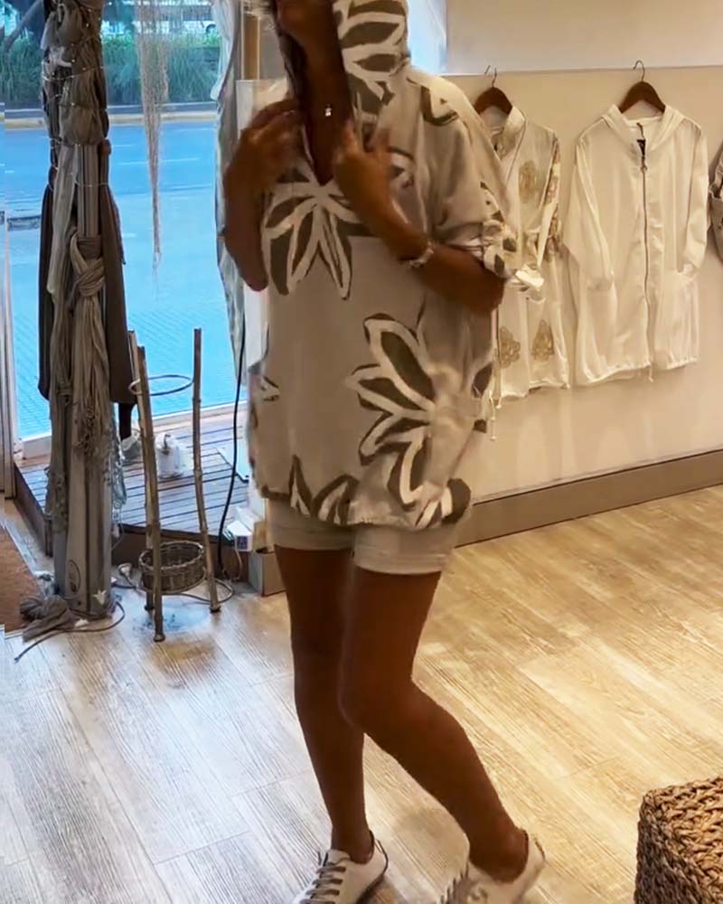 Hættetrøje Moderne Langærmet Trykt