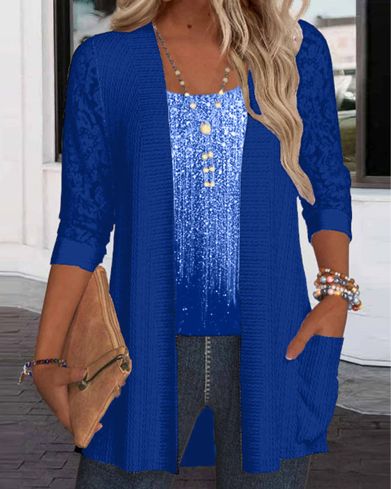 Modetop I Falsk Todelt Design