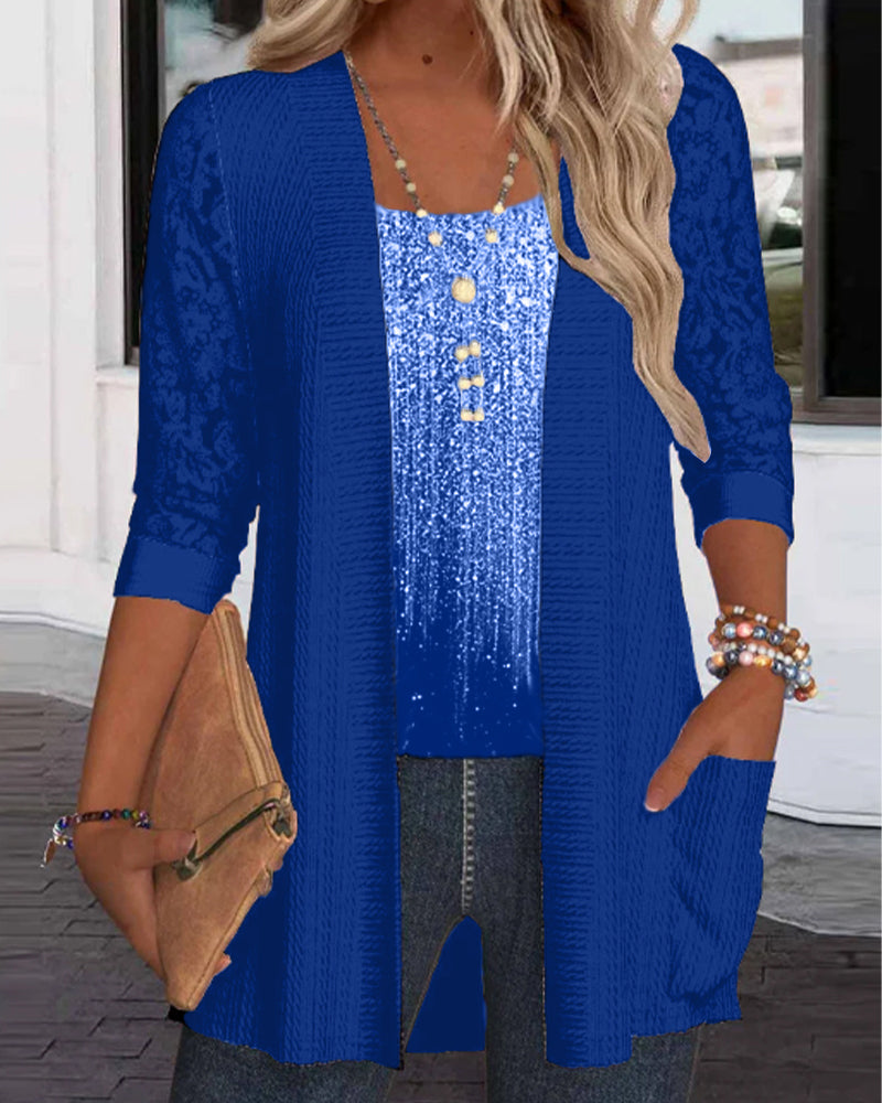 Modetop I Falsk Todelt Design