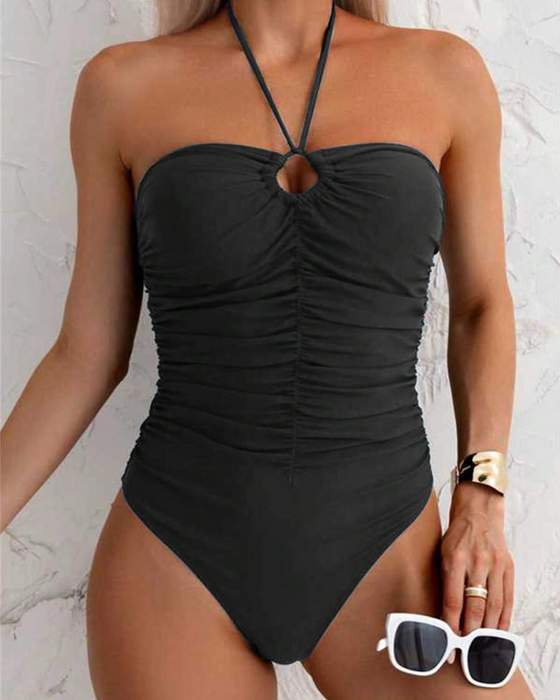 Bikini Ensfarvet Én Del