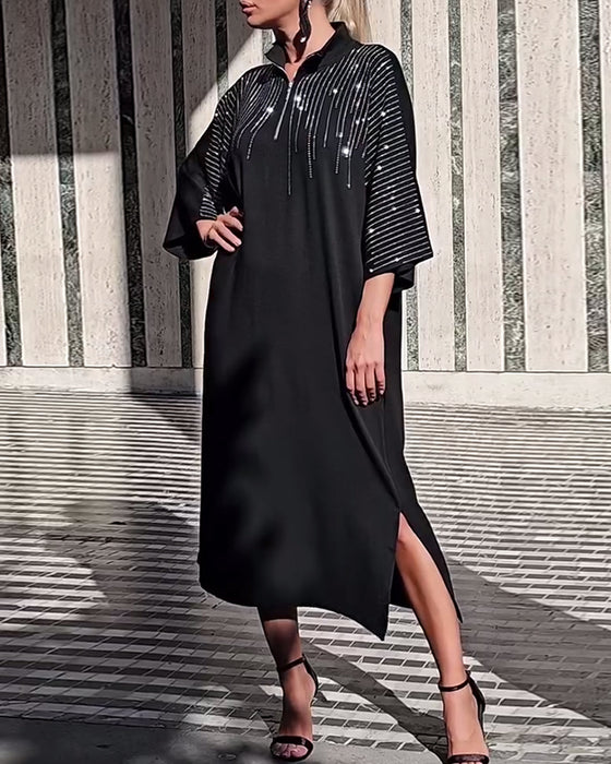 Kjole afslappet lynlås krave slids