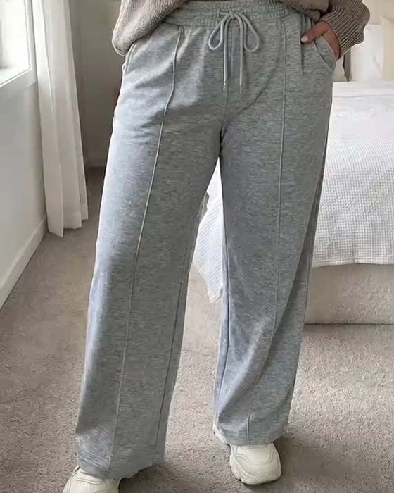 Sweatpants Snørebånd Lige Ben