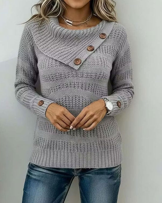 Pullover Diagonal Slag Knap