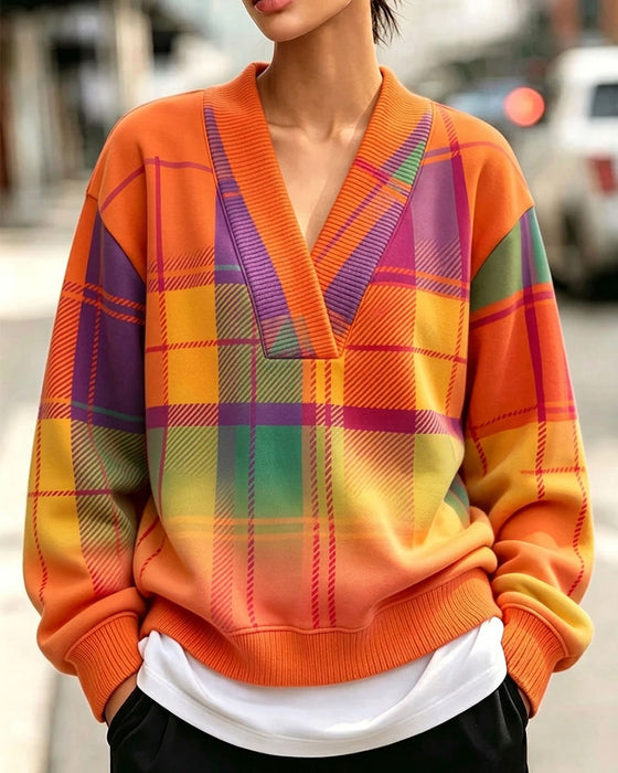 Sweatshirt V-Hals ternet Casual