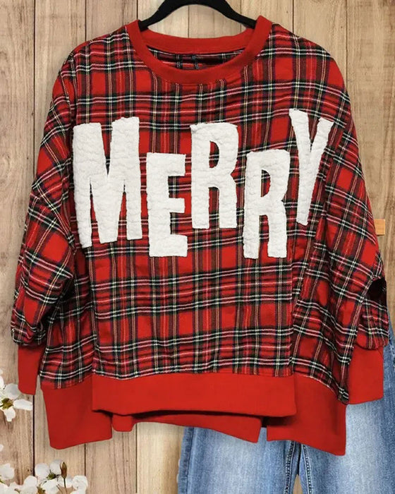 Sweatshirt Ternet Bogstav Rund Hals