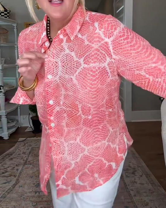 Blus Med Knappet Og Struktureret Egenskaper