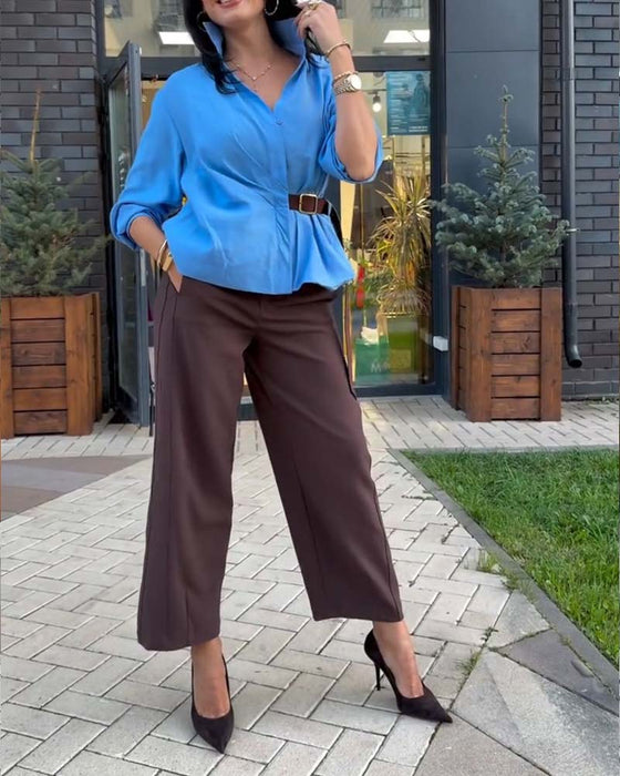 Skjorte Revers Chic Stilfuld