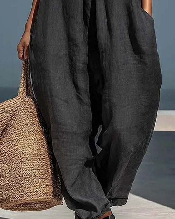 Jumpsuit Halter Hals Ærmeløs