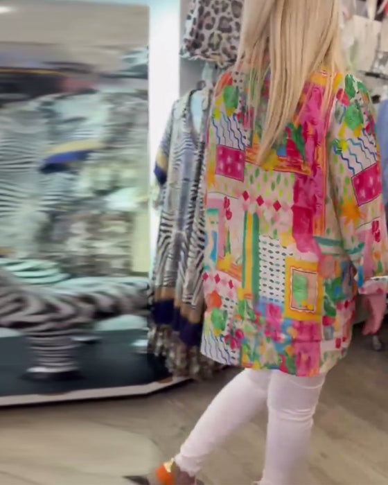 Skjorte Farverig Stilfuld Krave