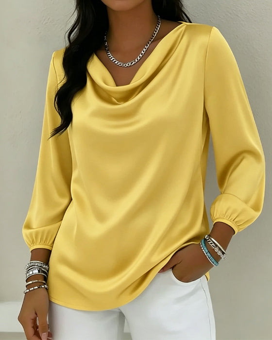 Top Ensfarvet Cowl Krave