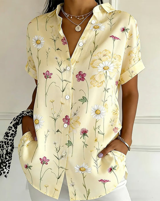 Skjorte Frisk Blomsterprint