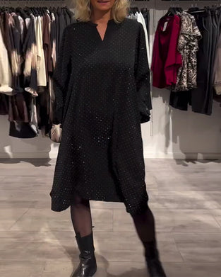 Kjole Lanterneærmet Diamantprint