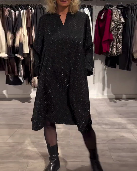 Kjole Lanterneærmet Diamantprint