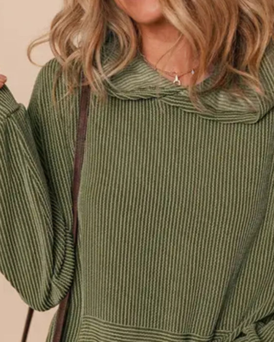 Pullover Løs Twist Hoodie