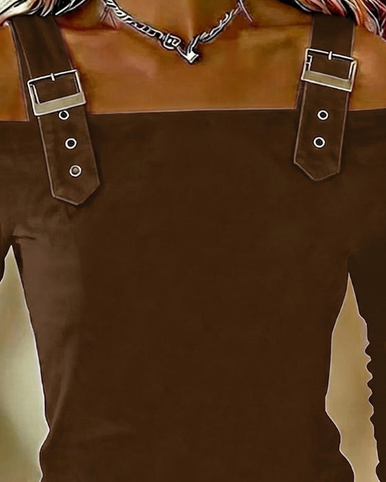 Top Lang Ærme Off-Shoulder Kamisol