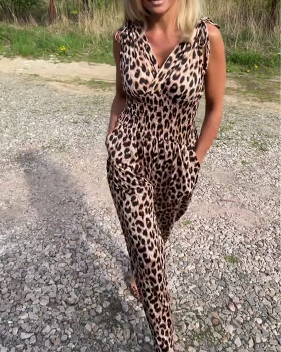 Jumpsuit Moderigtig Leopardprint