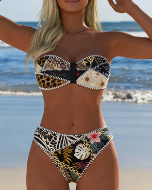 Bikini Farveblok Bralette