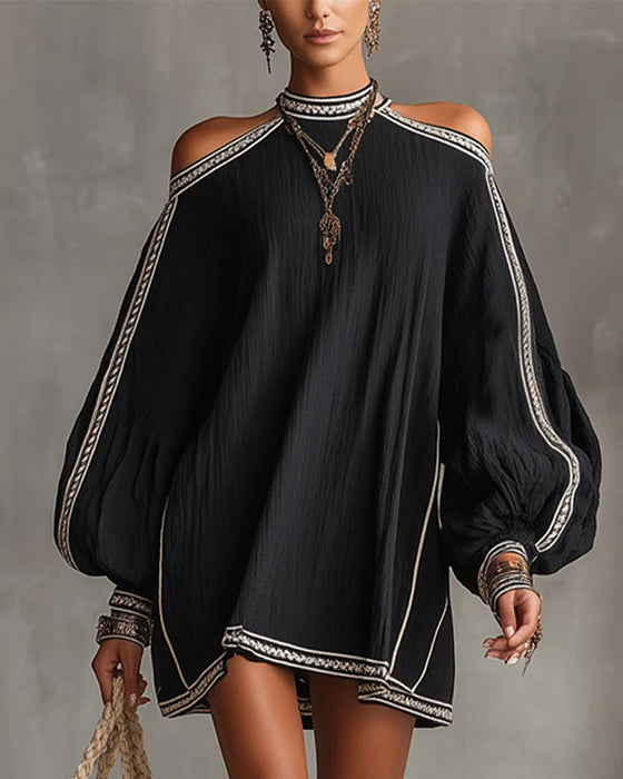 Kjole Lygteærme Afslappet Kort