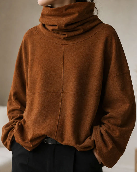 Sweatshirt Turtleneck Lang Ærme Casual