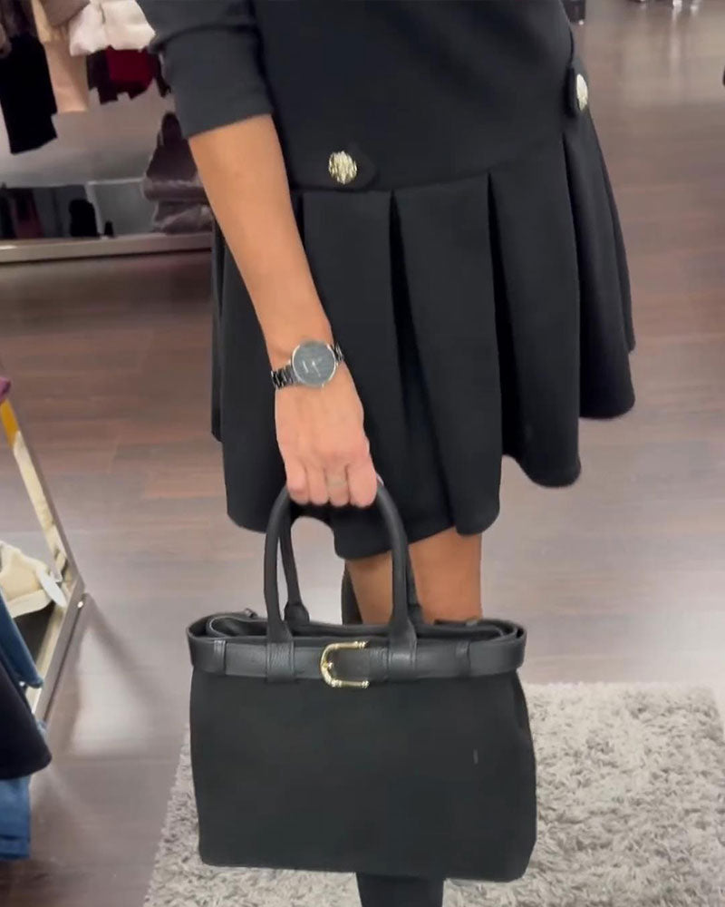 Kjole Elegant Slimmende Plisseret