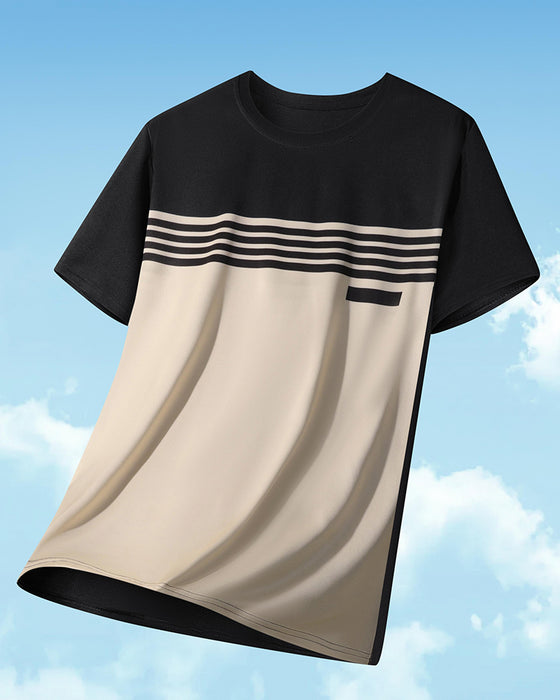 Herre T-Shirt Åndbar Hurtigtørrende Korte Ærmer