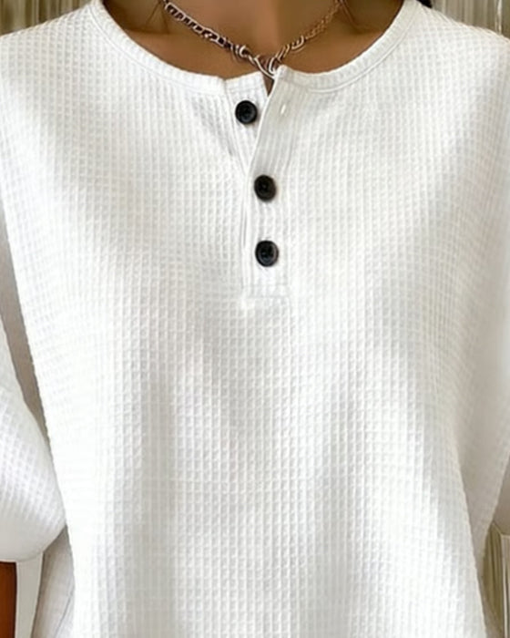 Top Vaffel Løs Afslappet