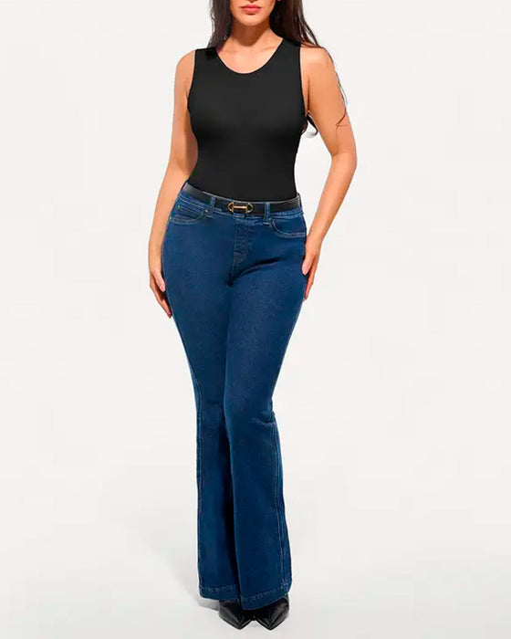 Tanktop Stribet Indbygget Bh