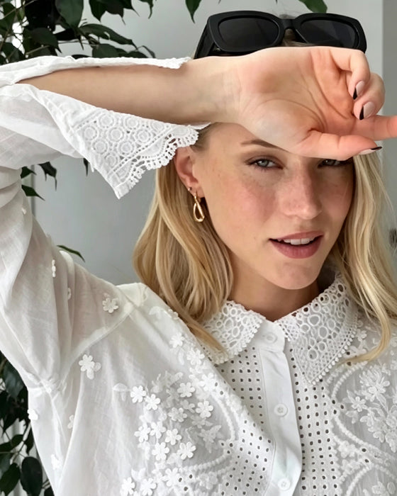 Bluse Slag Udskæring Detalje