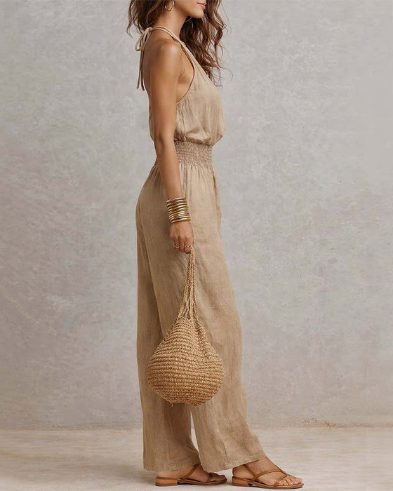 Springdragt Elegant Halter Rynket