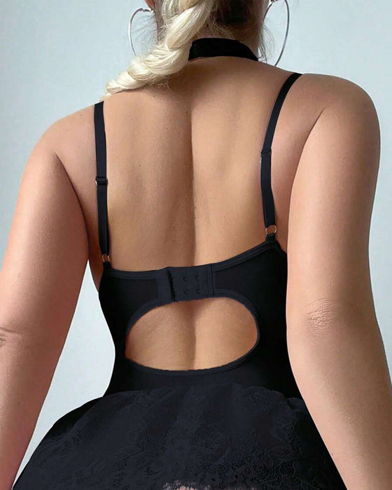 Sæt Sexy Spitze Spaghetti Remme